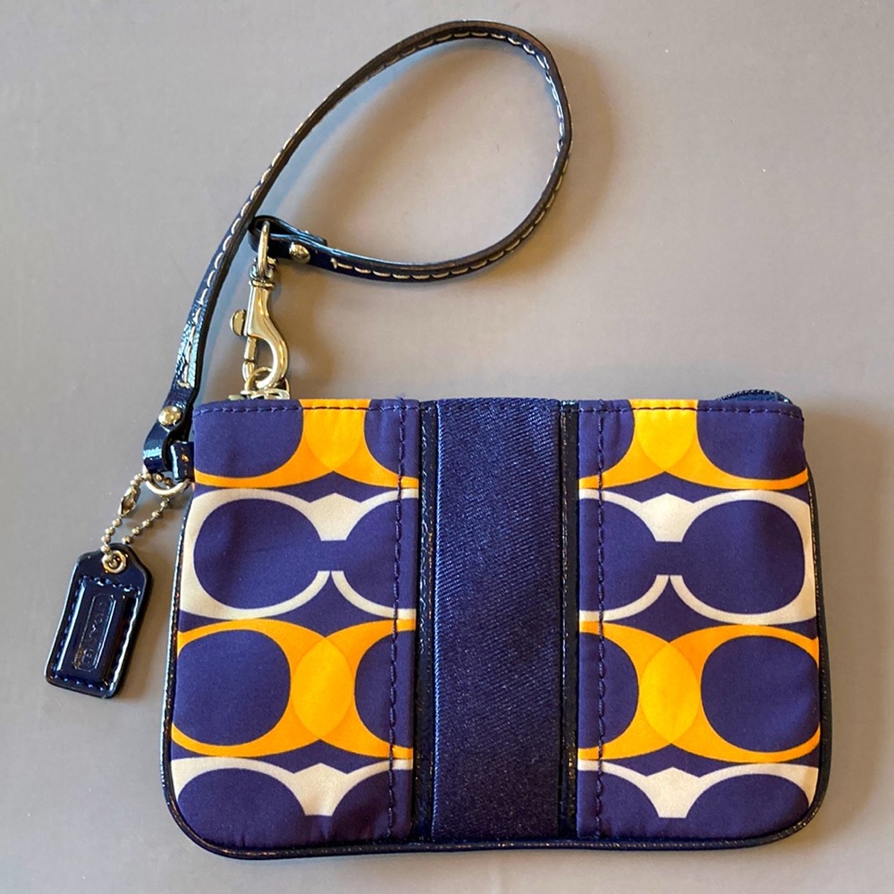 Coach nylon wristlet